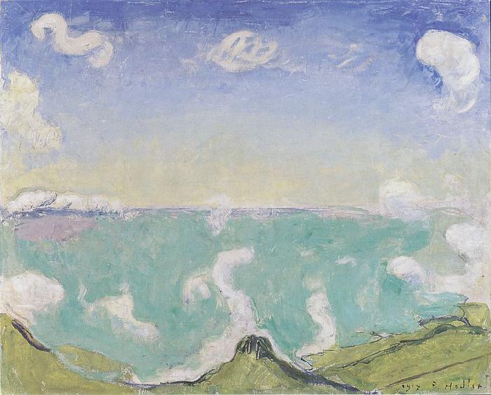 Ferdinand Hodler Landschaft bei Caux mit aufsteigenden Wolken France oil painting art